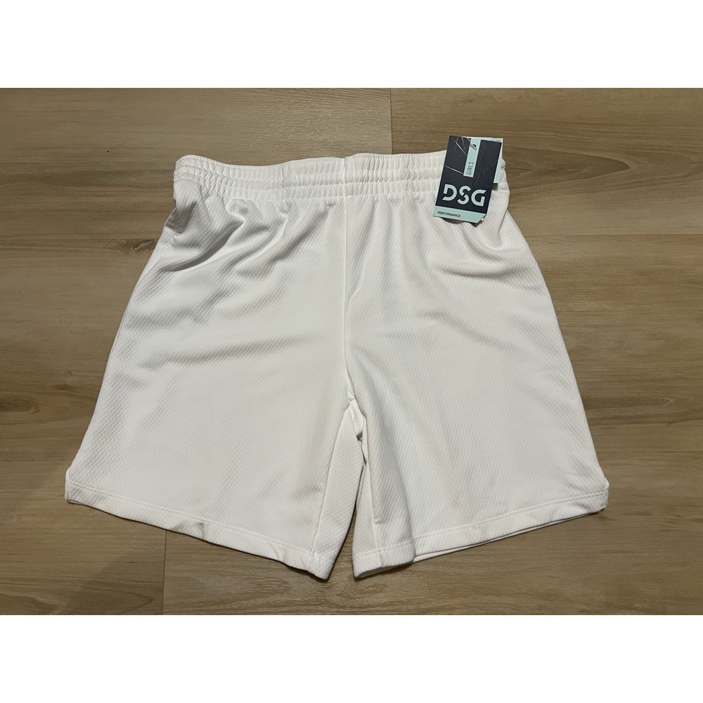 Girls‎ DSG Basketball Shorts White Size Large Youth Kids Unisex Drawstring Dust